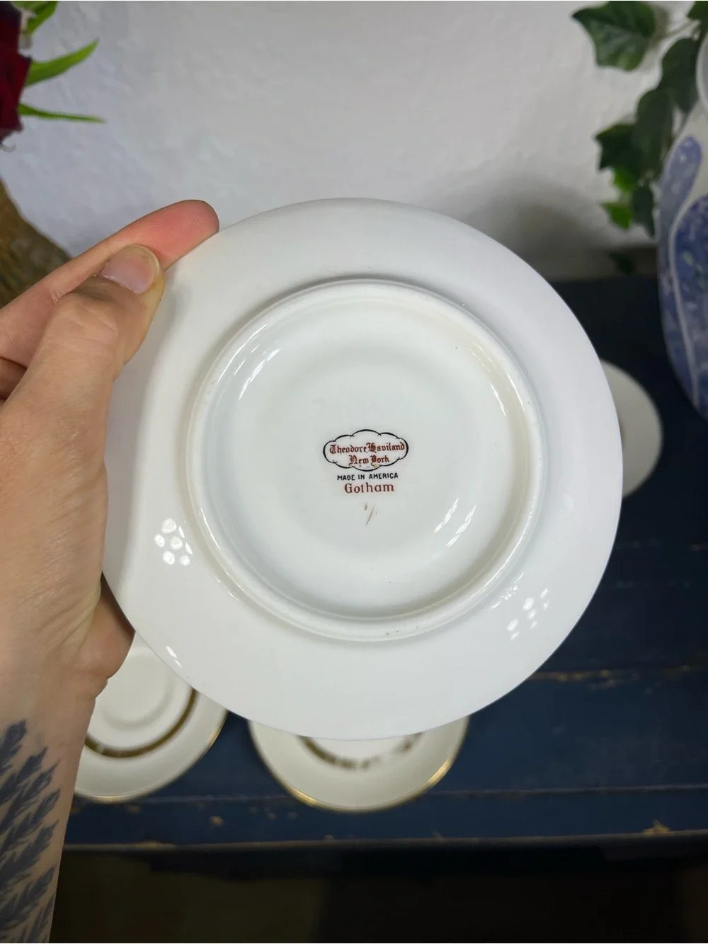 Vintage Theodore Haviland “Gotham” replacement saucers set of 6